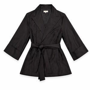 Orage Women's Black Belted Cape